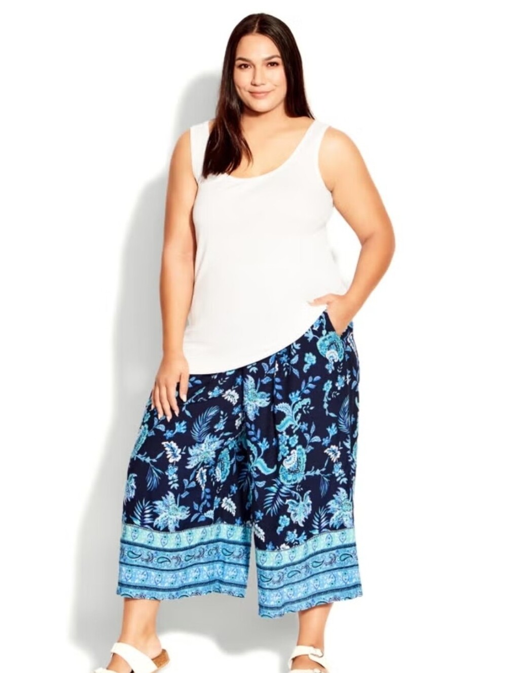 Nwt  Avenue Womens Aurora Border  Pants Size 24